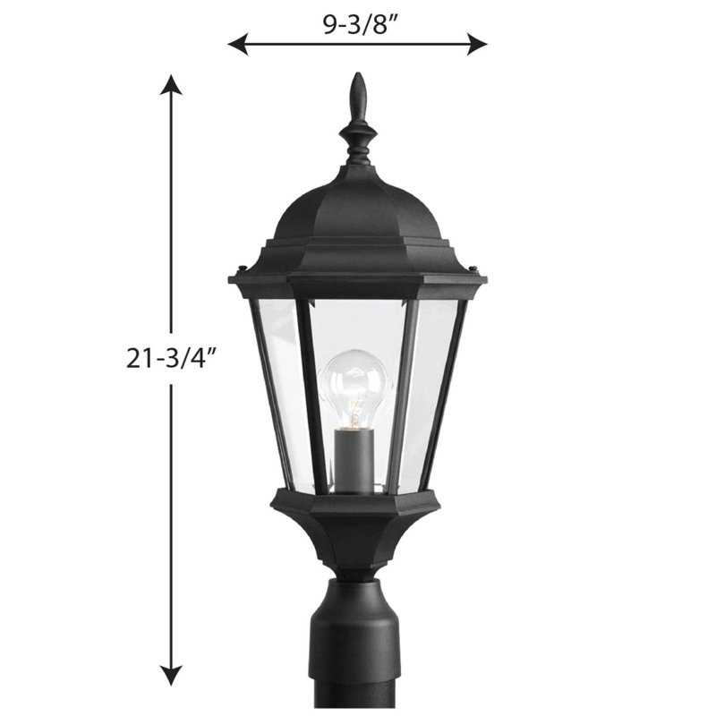 Rawson Beveled Lantern Head, Black