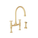 Georgian Era Bridge Faucet With Sidespray