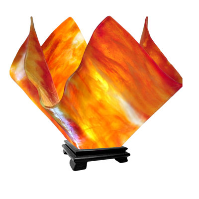Amergin Handcrafted Glass 11.25-Inch Table Lamp