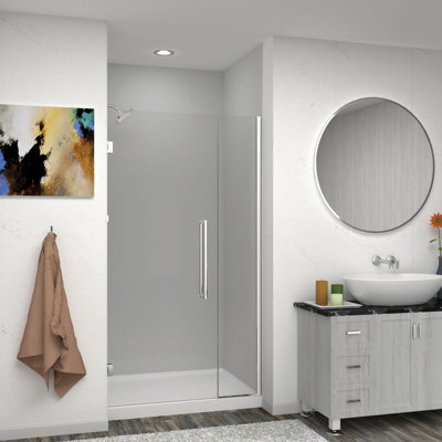 Transolid Elizabeth 41.5-in W x 76-in H Hinged Shower Door with Clear Glass