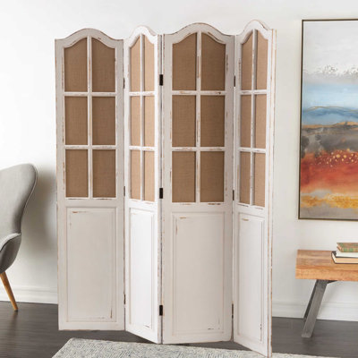 Solid Wooden 3 Panel Folding Room Divider, Handcrafted Rustic Folding Privacy Screens by Bay Isle Home