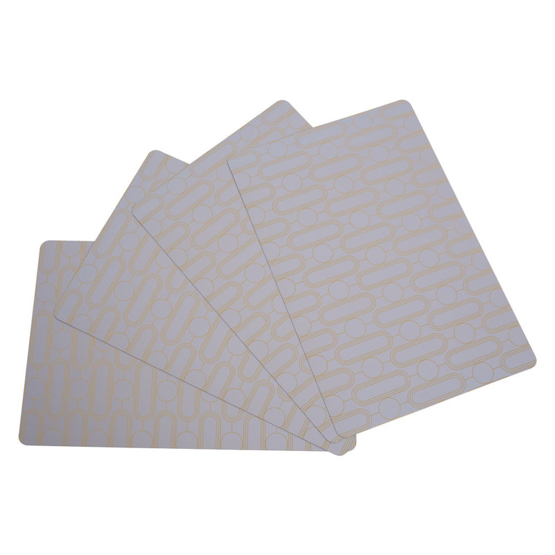 Anyia Geometric Rectangle Placemat, Purple