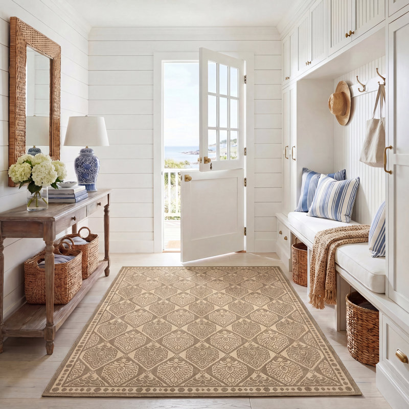 Tapis intérieur / extérieur Atascadero, Rectangle 5 pi 3 po x 7 pi 7 po