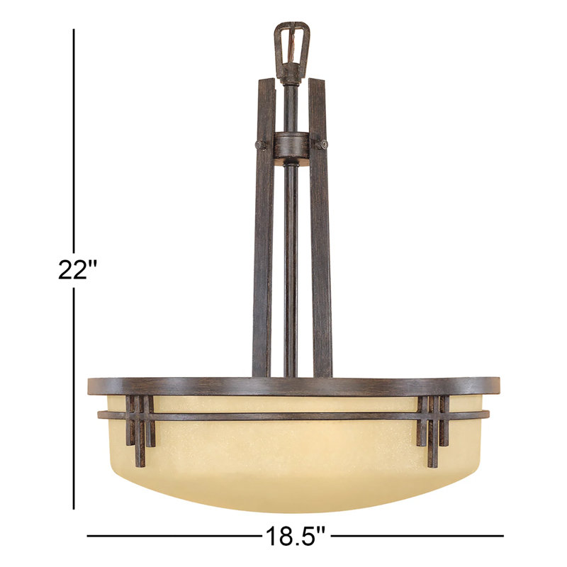 Caleigh 3 - Light Warm Mahogany Single Pendant