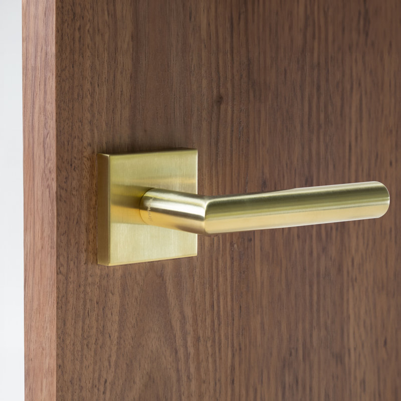 Single Dummy Door Lever, Left, Satin Brass