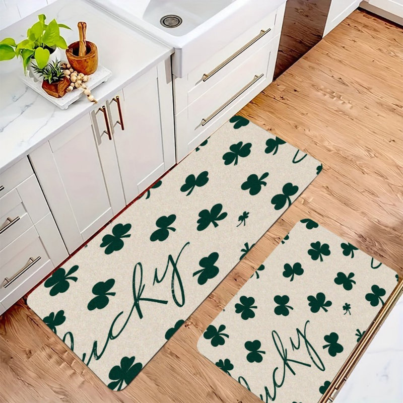 Ensemble de 2 tapis de cuisine Lucky Clover