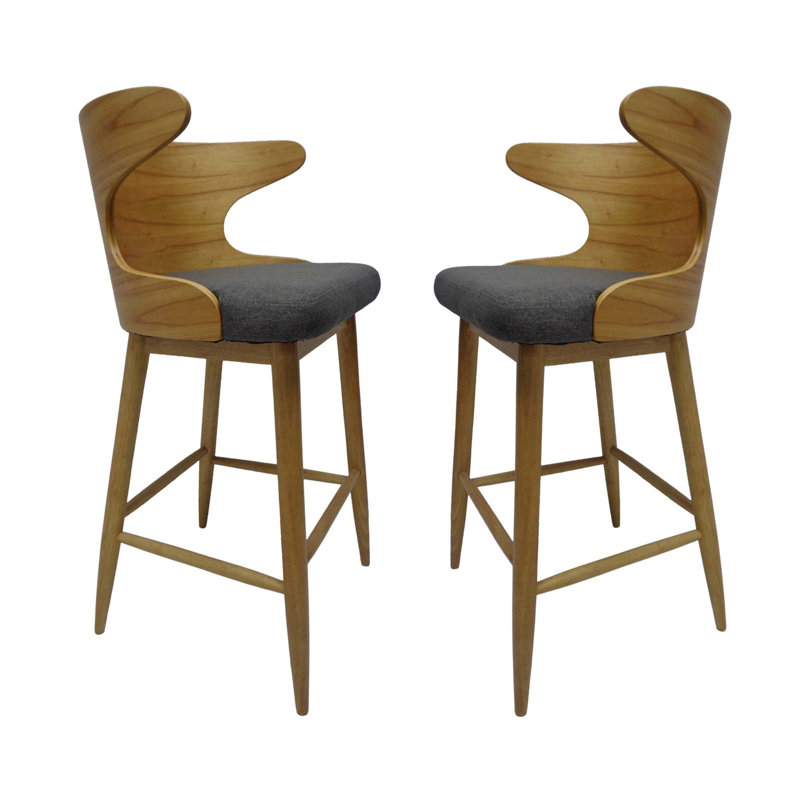 Ensemble de 2 tabourets de bar Mid-Century