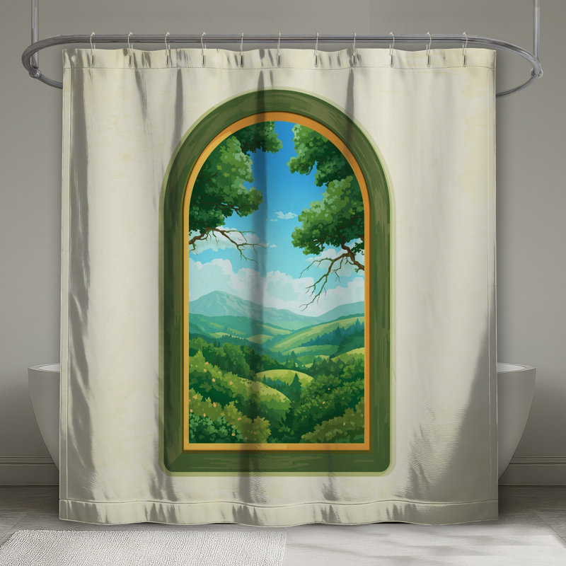 Rideaux de douche Mountainous Landscape, L 70 po x H 93 po