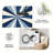 Retro Sunburst Blue carpet-easy to clean, machine-washable, soft and comfortable; suitable for door mats, kitchens, living rooms, bedrooms, corridors, and laundry areas. Easy to clean, durable carpet for home decoration.-129132102
