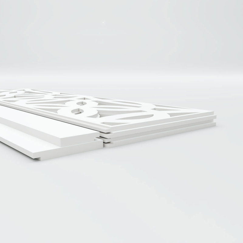 Panneaux muraux blancs 94,5 "(paquet de 4), L 36 po