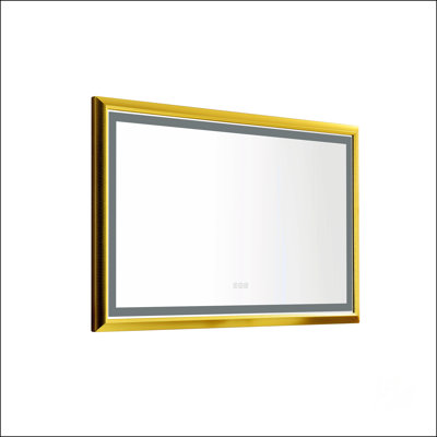 Miroir de salle de bain à DEL avec structure en aluminium