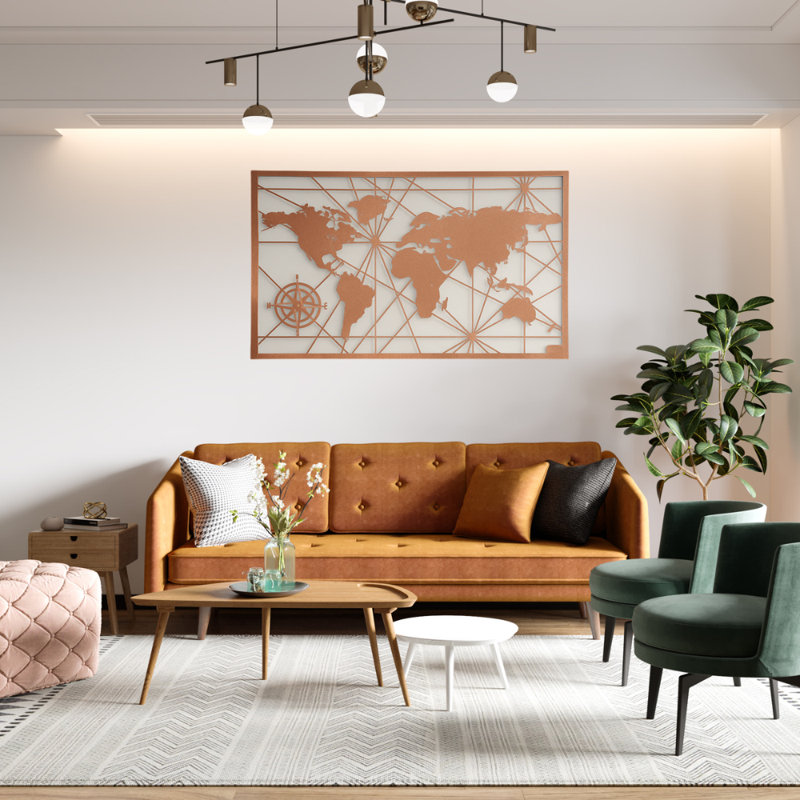 Wall Decor on Metal, Copper