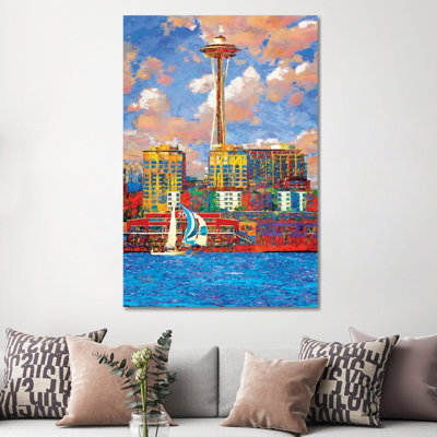 Sunny Seattle by Lisa Robinson - Wrapped Canvas Painting