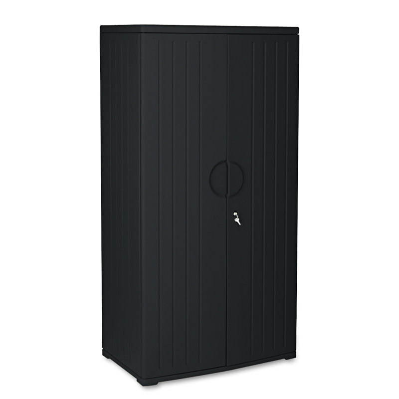 Armoire de rangement à 4 tablettes, Noir