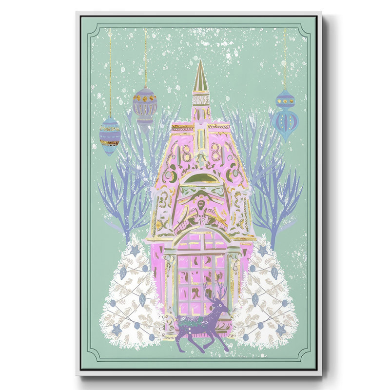 Les vacances d'hiver I, H 25 po x l 17 po x P 1,5 po, Cadre blanc