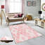 Tapis géométrique tissé à la machine à motif géométrique rose en coton-1925070516