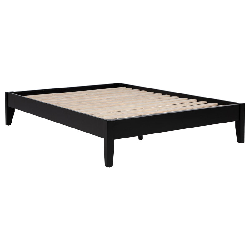Lit plateforme Chelmsford Universal, Lit double, Noir