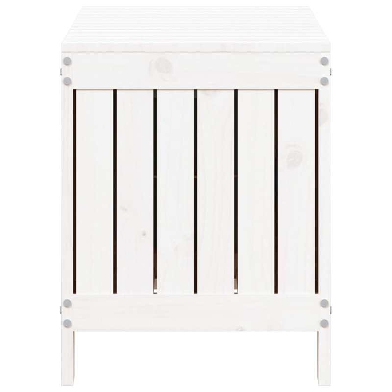 Natur Pur Bennett 76cm W Pine Solid Wood Deck Box, White