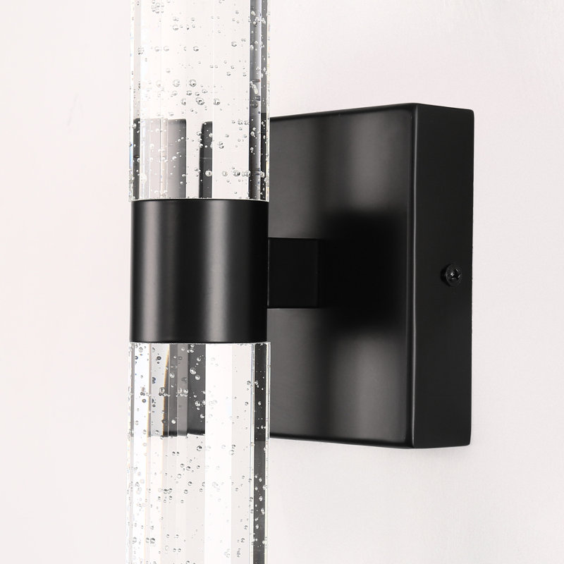 Stainless Steel LED Armed Sconce, Matte Black