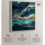 «Power Edge I», art abstrait bleu sarcelle par -738961787-738961781