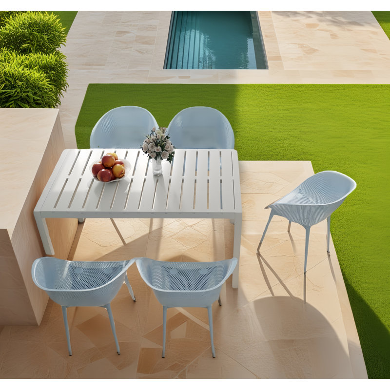 Table de salle à manger 55 po pour jardin, cour, cuisine, terrasse