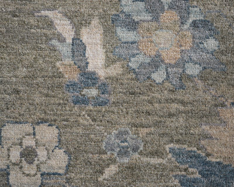 Firjustan Wool Floral Area Rug, Rectangle 12' x 16'