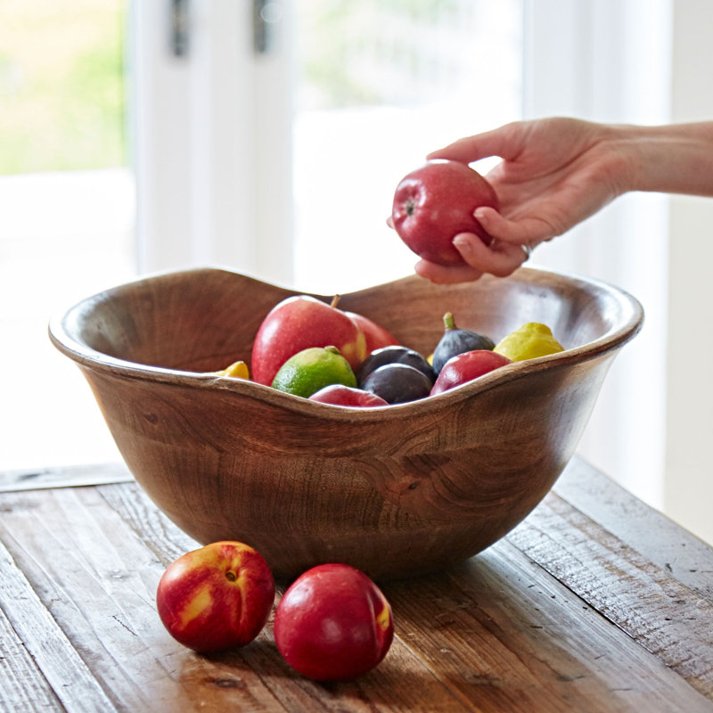 Natural Mango Wood Fruit Bowl