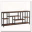 Industrial Three-Tier Console Table with Storage Shelves for Living Room