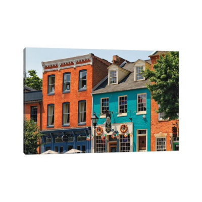 Fell's Point Pubs, Baltimore, Maryland by George Oze - Wrapped Canvas Print
