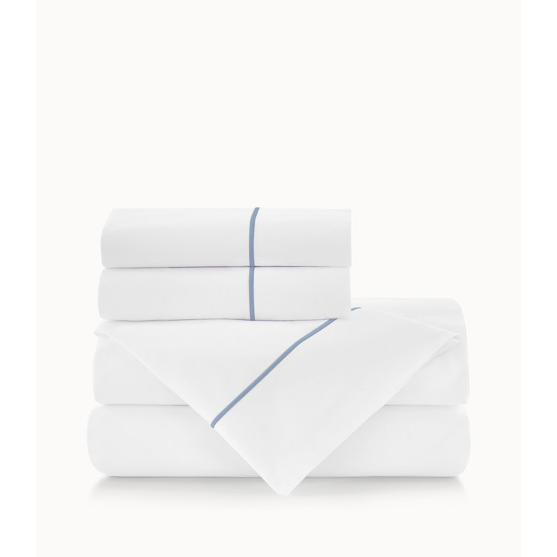 Boutique 200 100% Cotton Sheet Set, Queen Sheet Set with 2 Pillowcases, White