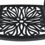 Chaise de patio en fonte d'aluminium 2 pièces avec structure noire et coussins bruns-339764471