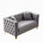 Chesterfield Velvet Sofa with Deep Seating Button Tufting and Nailhead Accents for Elegant Living Spaces-597702553