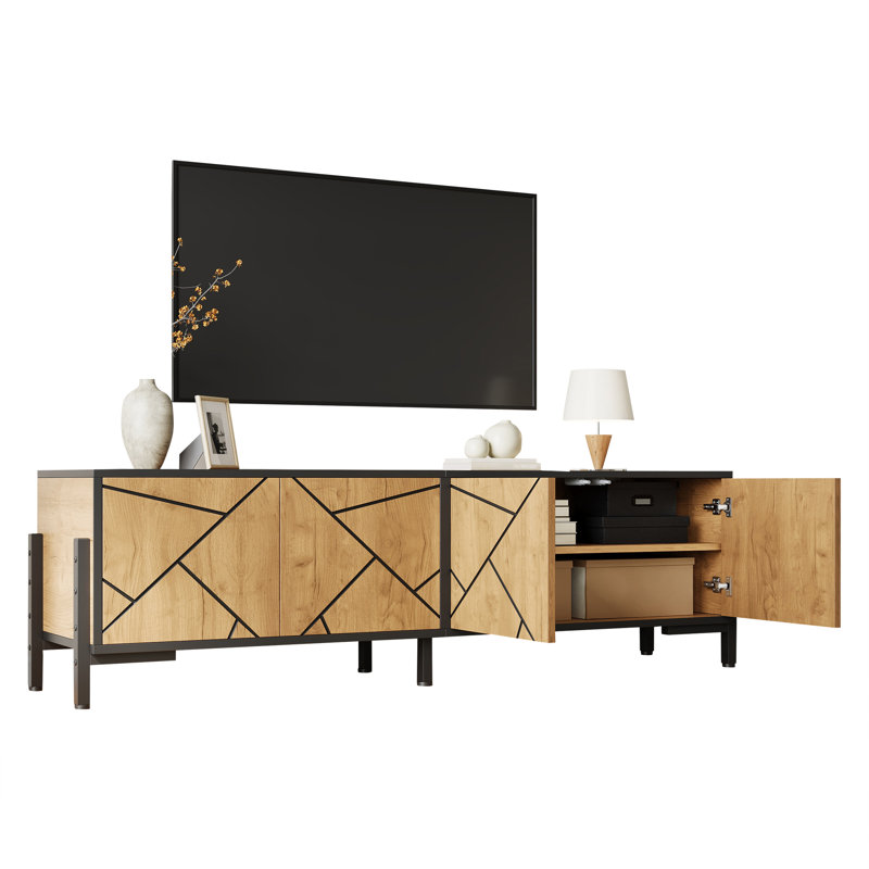 Geometric Wood TV Stand