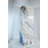 Nifao Porcelain Pedestal Stand – Indoor/Outdoor Display Column with Marble-Look Blue,White & Beige Finish,Elegant Base for Sculptures, Vases & Modern Home, Gallery or Showroom Decor12 x 12" x 39"H