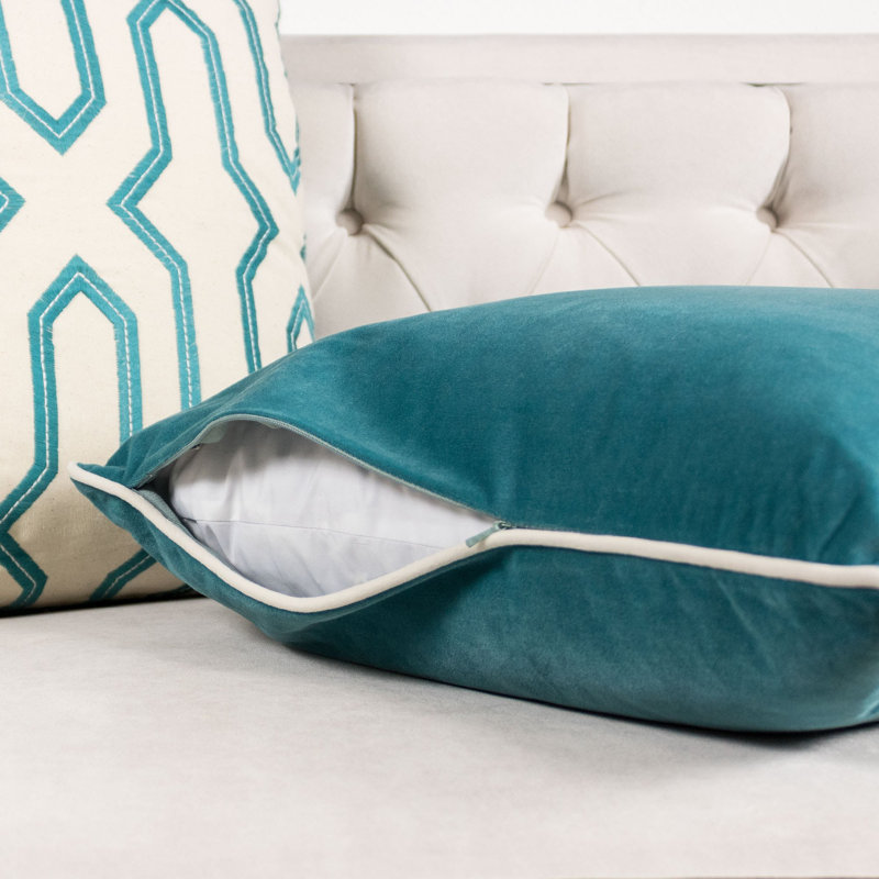 Claudira Square Pillow Cover & Insert, Turquoise