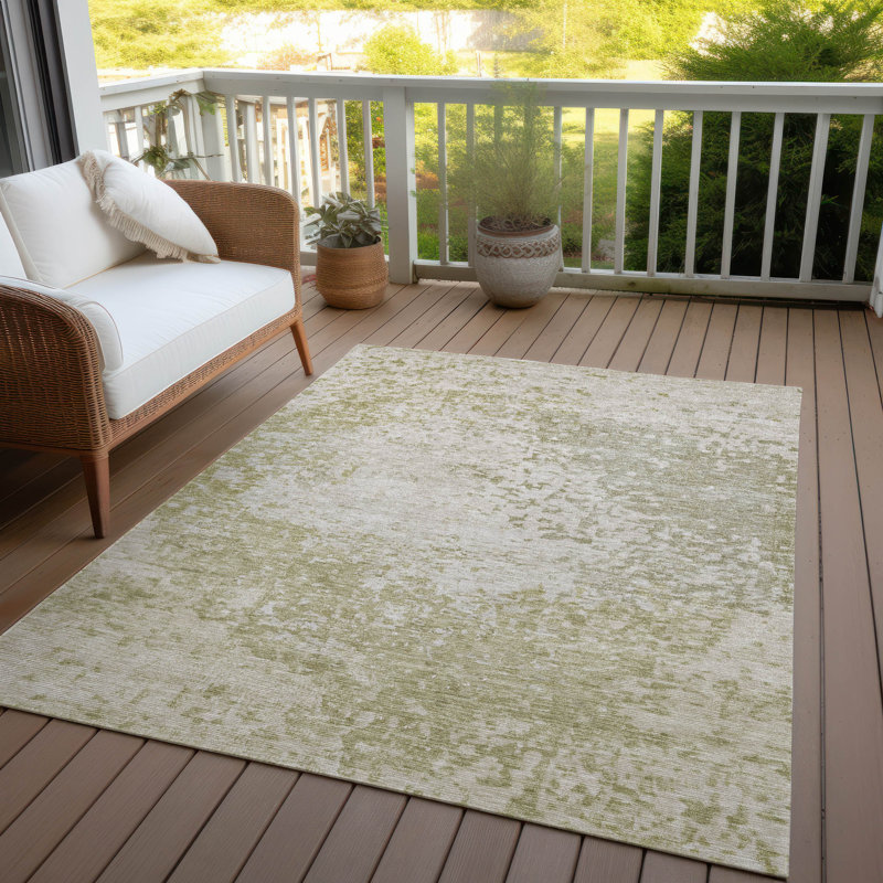Tapis beige d'intérieur / extérieur lavable à la machine, Rectangle 10 pi x 14 pi