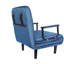 Chaise pliante au lit - Revêtement en lin bleu, structure en métal, angles confortables pour se reposer dans plusieurs petits espaces en tissu convertible, fabrication, repose-pieds réglable