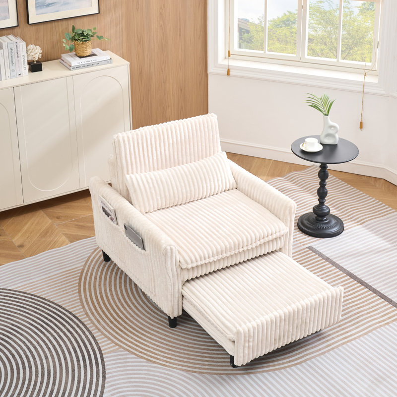 Canapé moderne avec petit fauteuil et canapé-lit, Beige