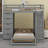 Bunk Bed With LED Light And USB Ports,Drawers, Shelves And Desk-1899265618