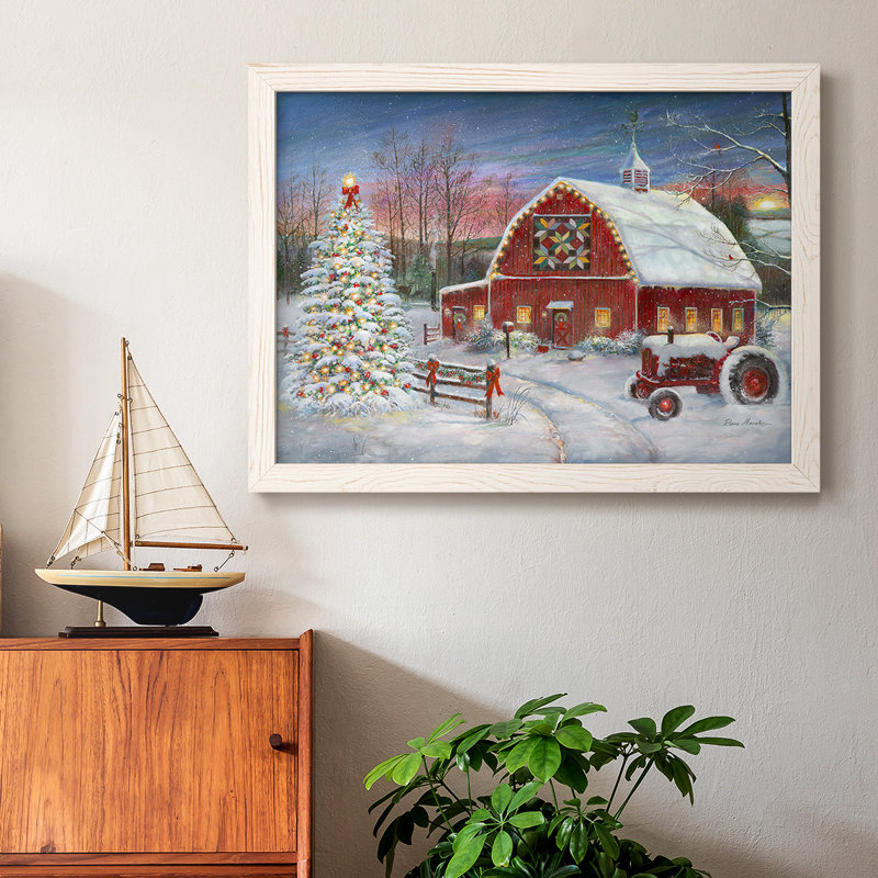 Anticipating Christmas, reproduction d'art sur toile, H 28 po x l 42 po x P 1,5 po, Blanc