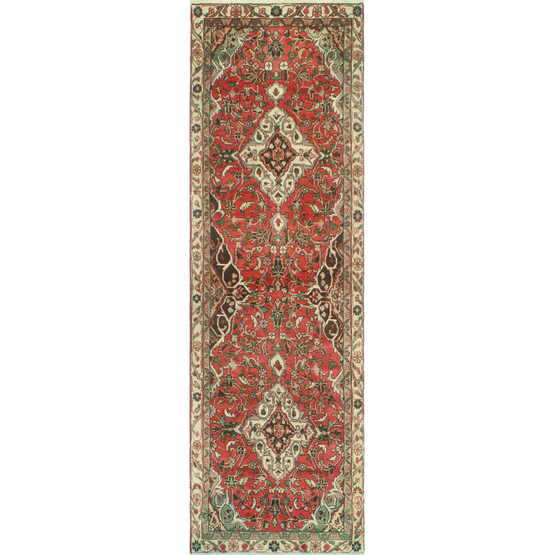 Tapis de couloir unique en laine 3 pi 3 po x 10 pi 8 po Osmo Osmo