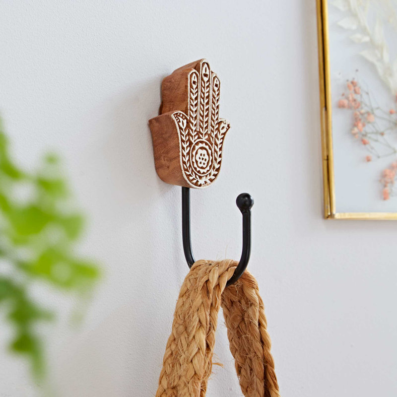 Carved Wooden Wall Hook