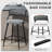 Bar Height Set, Tempered Glass Round Dining Table And Height Bar Stools-1138261496-1136941001