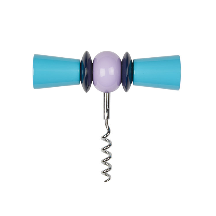 Tire-bouchon turquoise et lilas, Turquoise / lilas