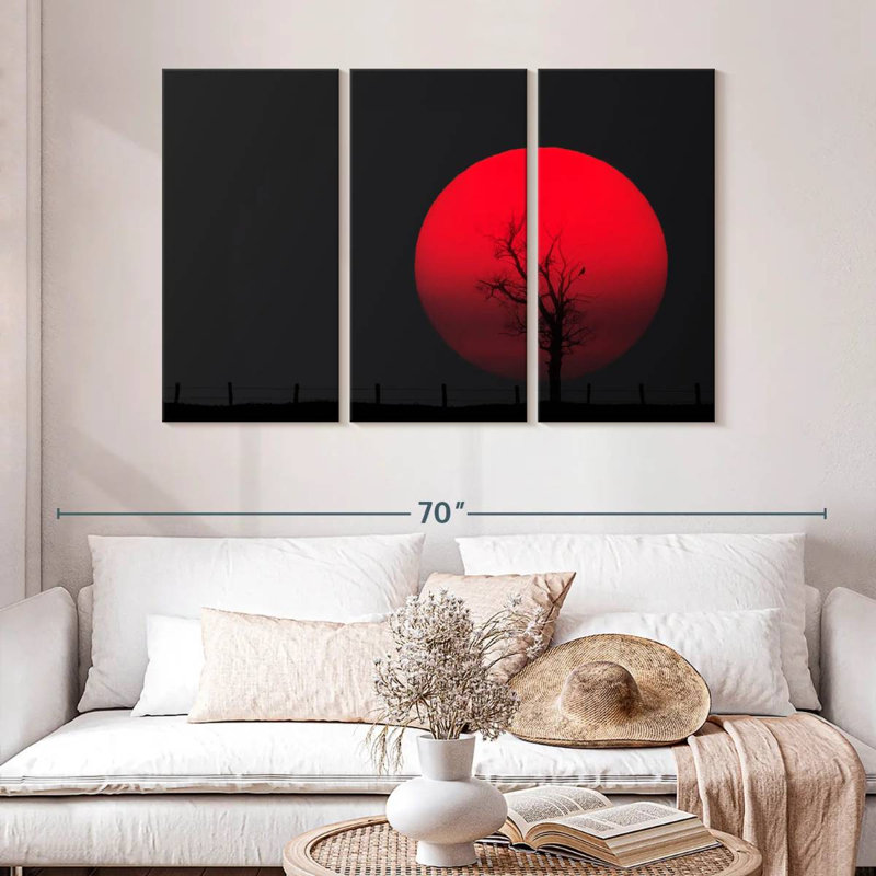 Oberle Red Full Moon, 32" H x 50" W