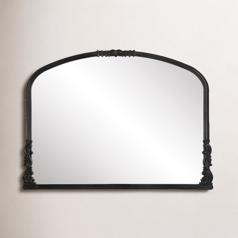 Miroir Keith, Noir satiné, Horizontale, H 28 po x l 38 po