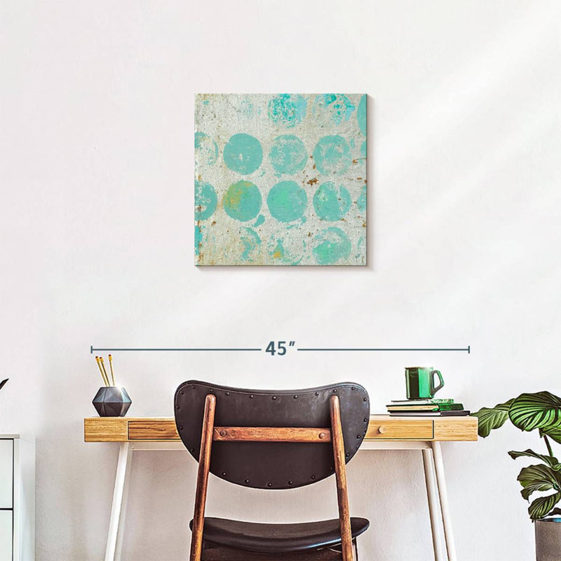 Aqua Circles I, 20" H x 20" W