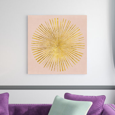 Sunburst I on Pink - impression sur toile tendue