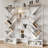 Modern Triple Column 6-Tier Standing Bookshelf – 24 Open Display Shelves, Large Wooden Bookcase with Storage Cabinet – Industrial Organizer for Living Room, Bedroom, Home Office, White-1184487771