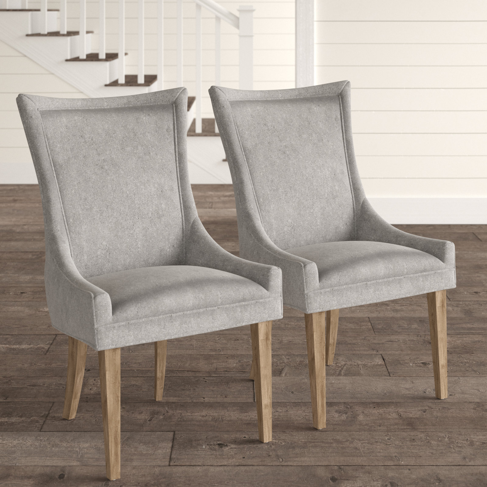 Ultra Velvet Dining Armchair, Dark Gray